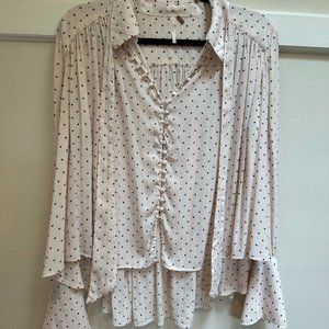 Free People Dot Button Down